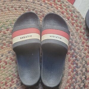 Tommy Hilfiger Slide Sandals - Red, White, and Blue